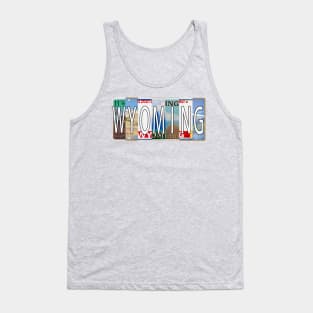 Wyoming License Plates Tank Top